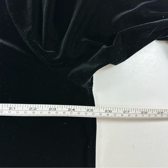 Lauren Ralph Lauren Black Velvet Top Women’s 2X Long Sleeve Tunic Blouse Party - Picture 5 of 7